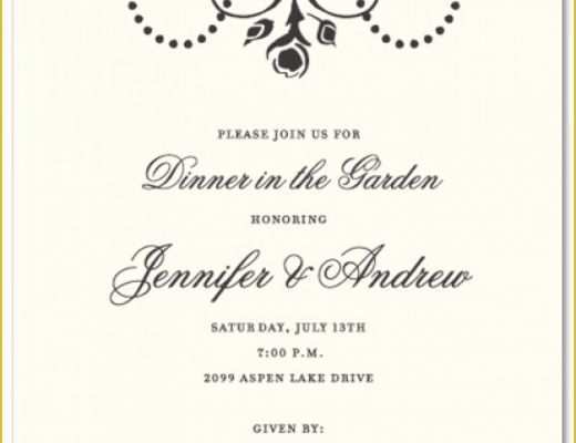 Free Dinner Invitation Template Of formal Dinner Invitation Template