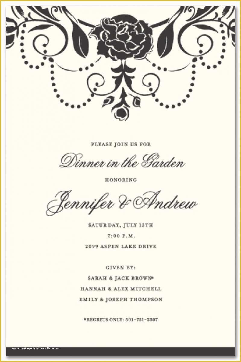 Free Dinner Invitation Template Of formal Dinner Invitation Template