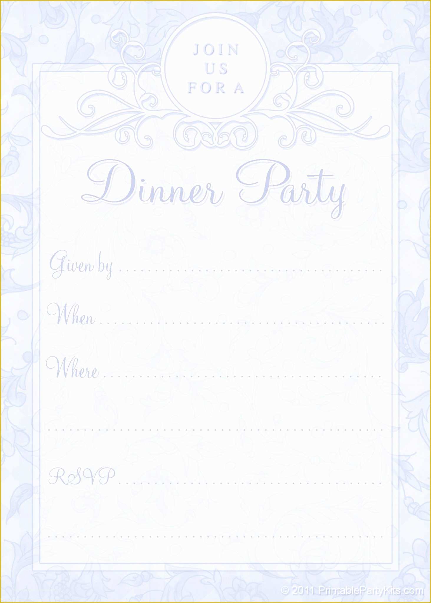 Free Dinner Invitation Template Of Free Printable Dinner Party Invites