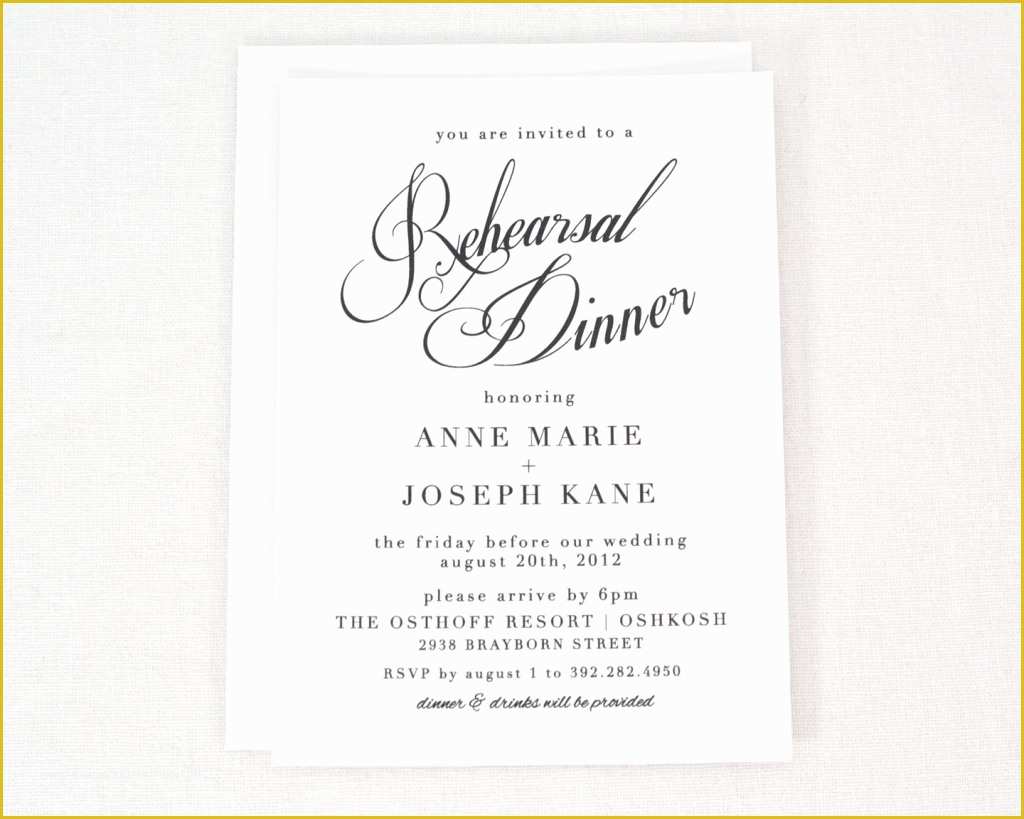 Free Dinner Invitation Template Of Free Wedding Rehearsal Dinner 