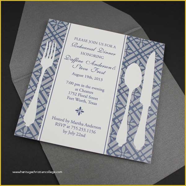 Free Dinner Invitation Template Of Invitation Template – Square Rehearsal Dinner Invitation