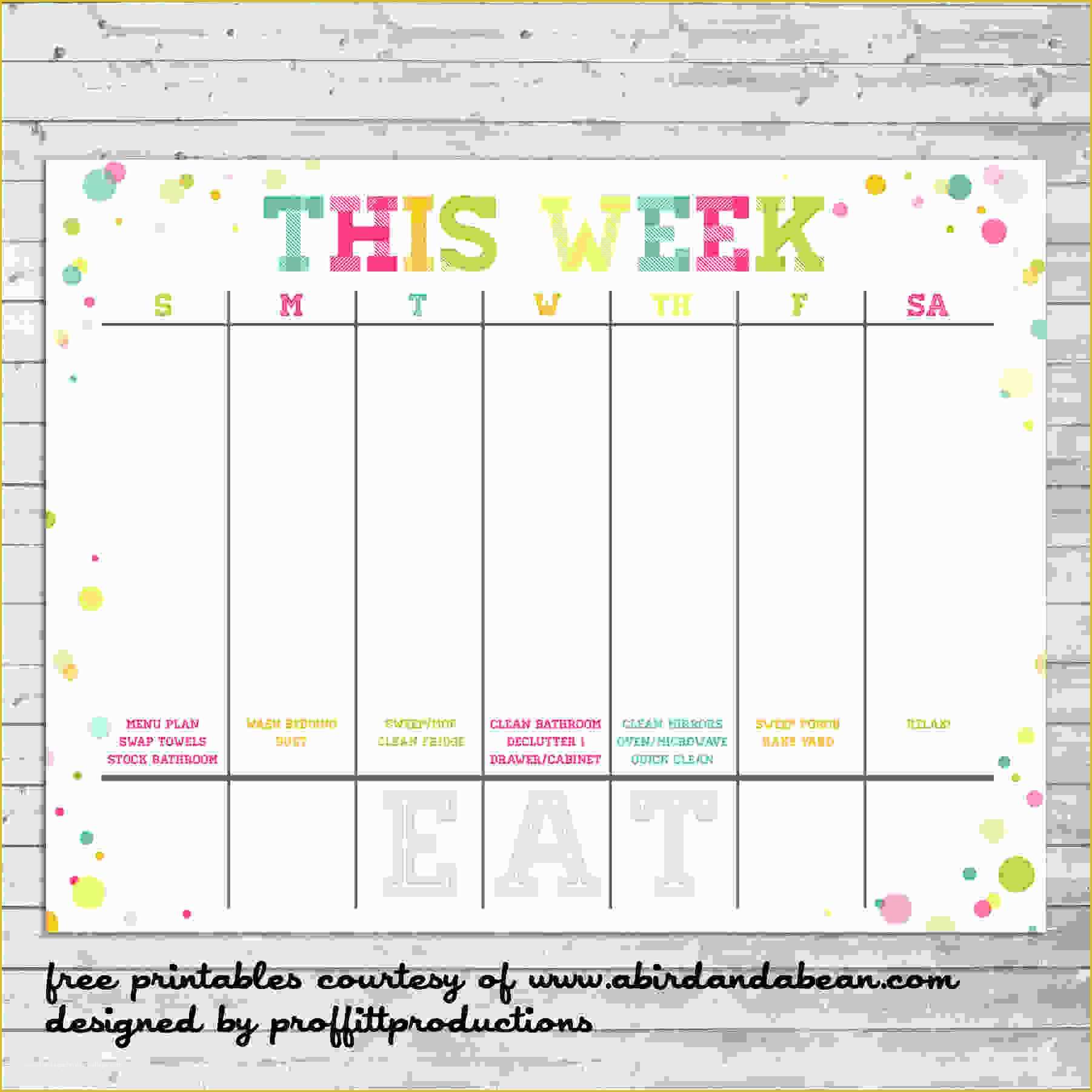 Free Downloadable Calendar Template Of 5 Free Printable Weekly Calendars