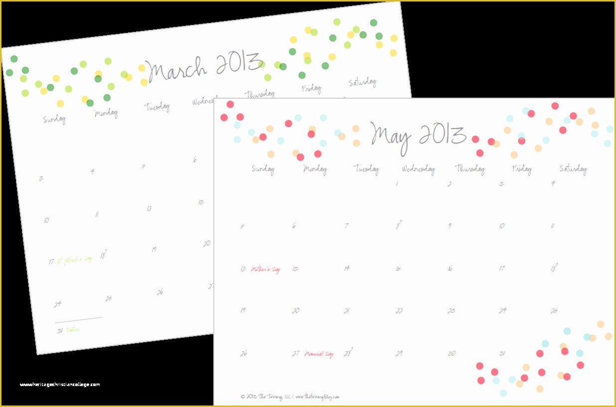 Free Downloadable Calendar Template Of Free Printable Calendar 2013 Cute