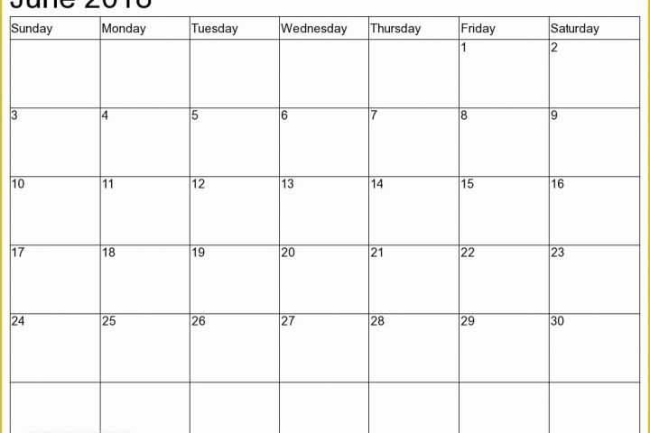 Free Downloadable Calendar Template Of June 2018 Calendar Template