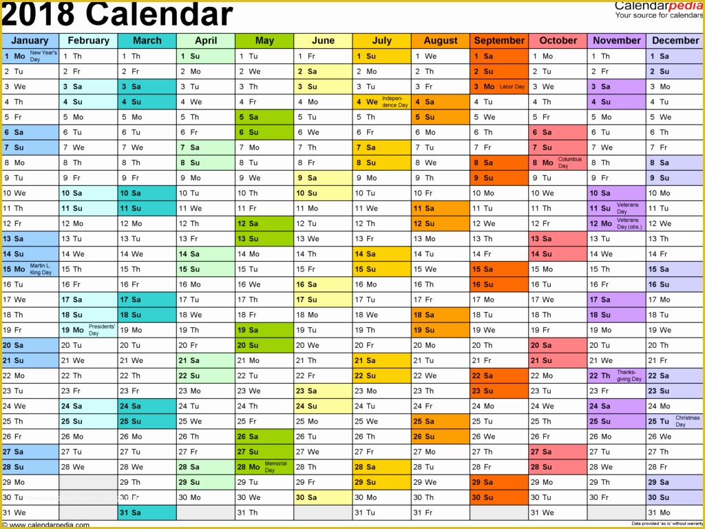 Free Downloadable Calendar Template Of top 15 Calendar 2018 Templates