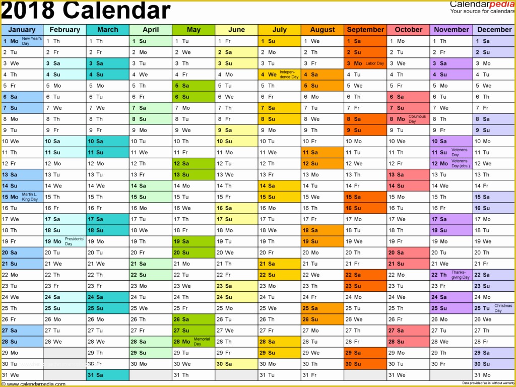 Free Downloadable Calendar Template Of top 15 Calendar 2018 Templates