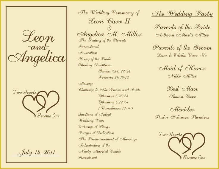 Free Downloadable Wedding Program Template that Can Be Printed Of 7 Best Of Rustic Wedding Ceremony Program Template