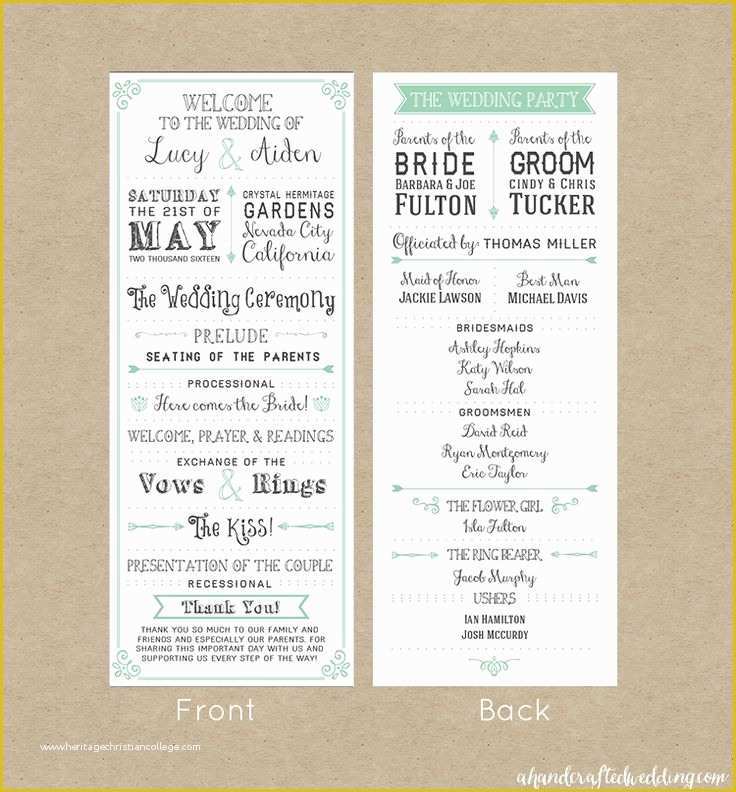 Free Downloadable Wedding Program Template that Can Be Printed Of Best 25 Wedding Program Template Free Ideas Pinterest