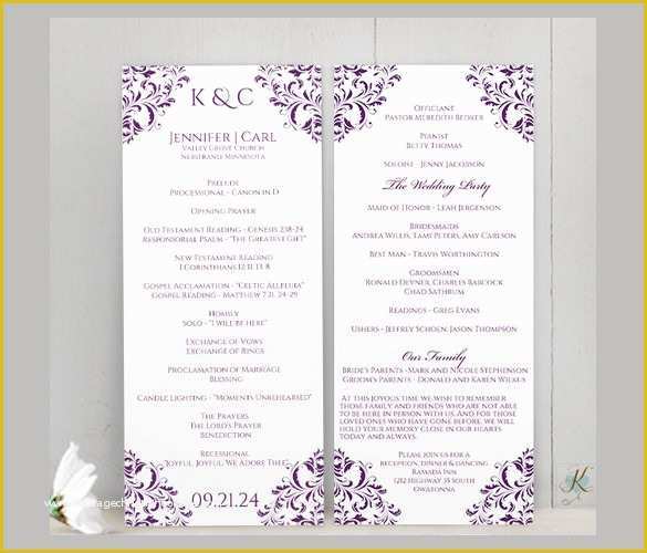 Free Downloadable Wedding Program Template that Can Be Printed Of Free Downloadable Wedding Program Template that Can Be