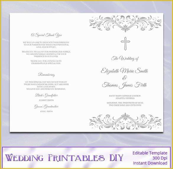 Free Downloadable Wedding Program Template that Can Be Printed Of Wedding Program Template 41 Free Word Pdf Psd