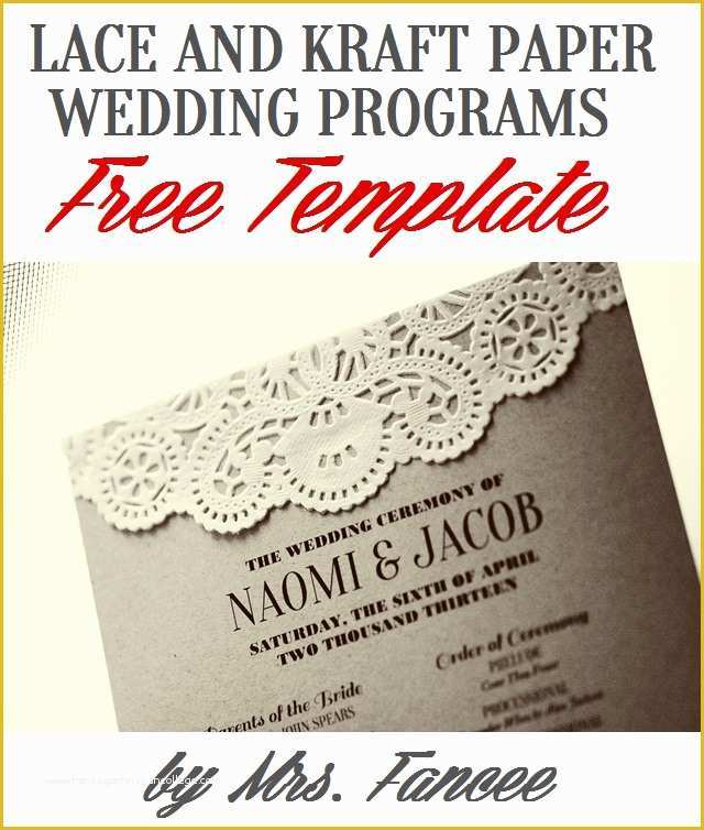 Free Downloadable Wedding Program Template that Can Be Printed Of Wedding Program Template Mrs Fancee