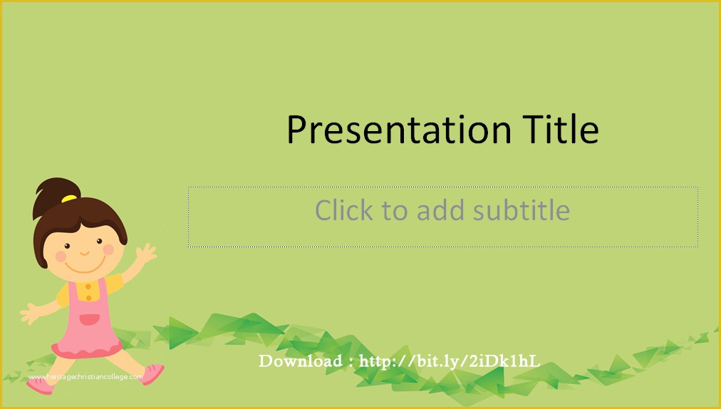 Free Early Childhood Powerpoint Templates Of Child Education Powerpoint Template for Children Care