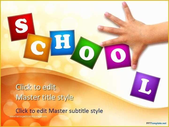 Free Early Childhood Powerpoint Templates Of Free School Ppt Template