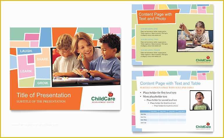 Free Early Childhood Powerpoint Templates Of Preschool Kids & Day Care Powerpoint Presentation