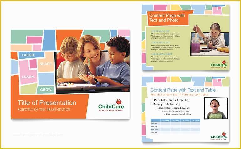 Free Early Childhood Powerpoint Templates Of Preschool Kids &amp; Day Care Powerpoint Presentation