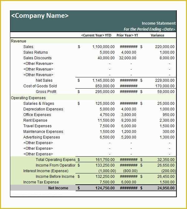 Free Earnings Statement Template Of 17 Free Sample In E Statement Templates