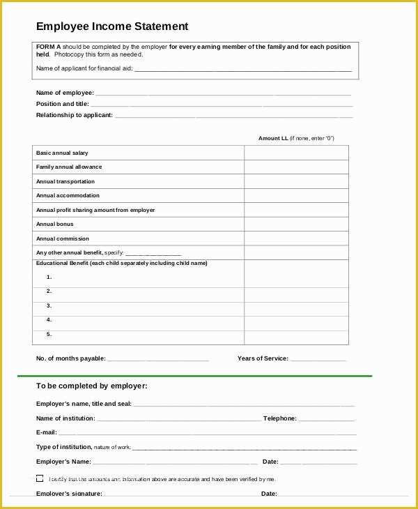Free Earnings Statement Template Of Free Employee Earnings Statement Template