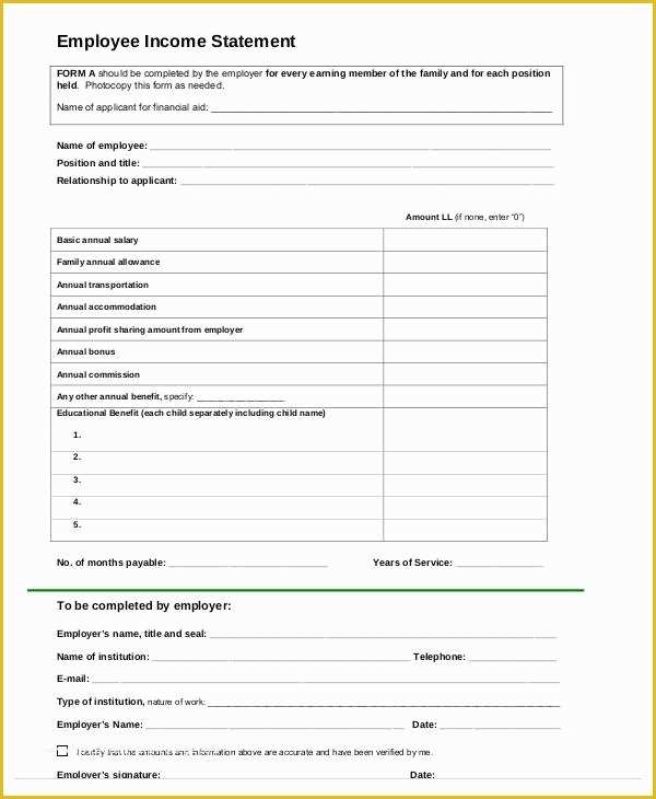 Free Earnings Statement Template Of Free Employee Earnings Statement Template