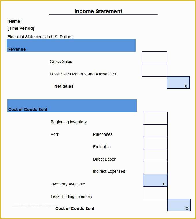 Free Earnings Statement Template Of In E Statement Template 5 Free Excel Pdf Documents