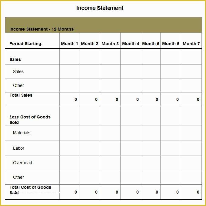 Free Earnings Statement Template Of In E Statement Template 5 Free Excel Pdf Documents