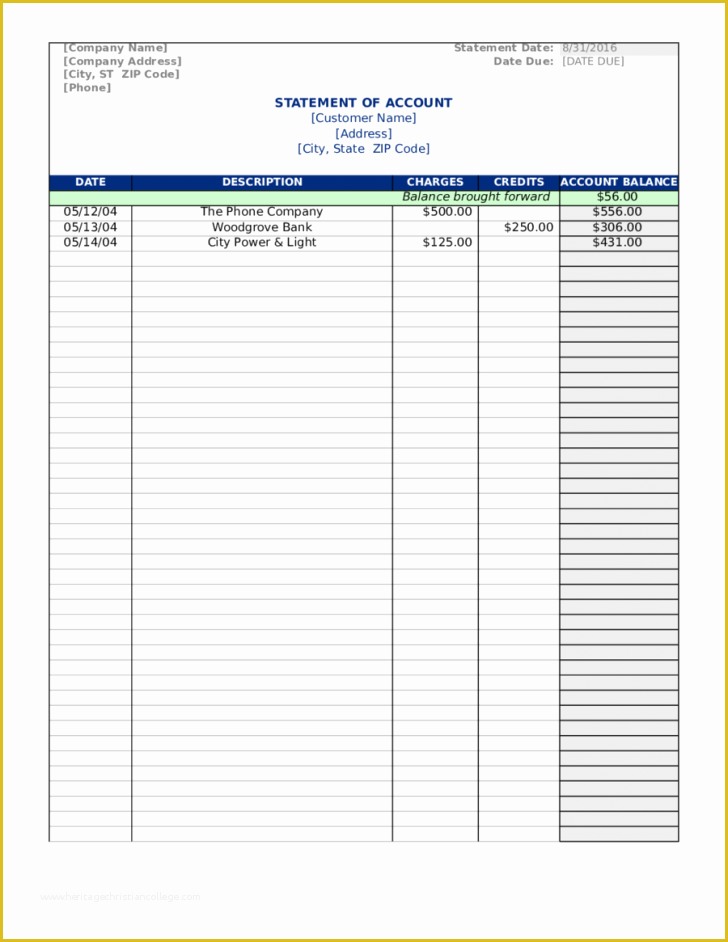 Free Earnings Statement Template Of In E Statement Template Statement Template Trakore