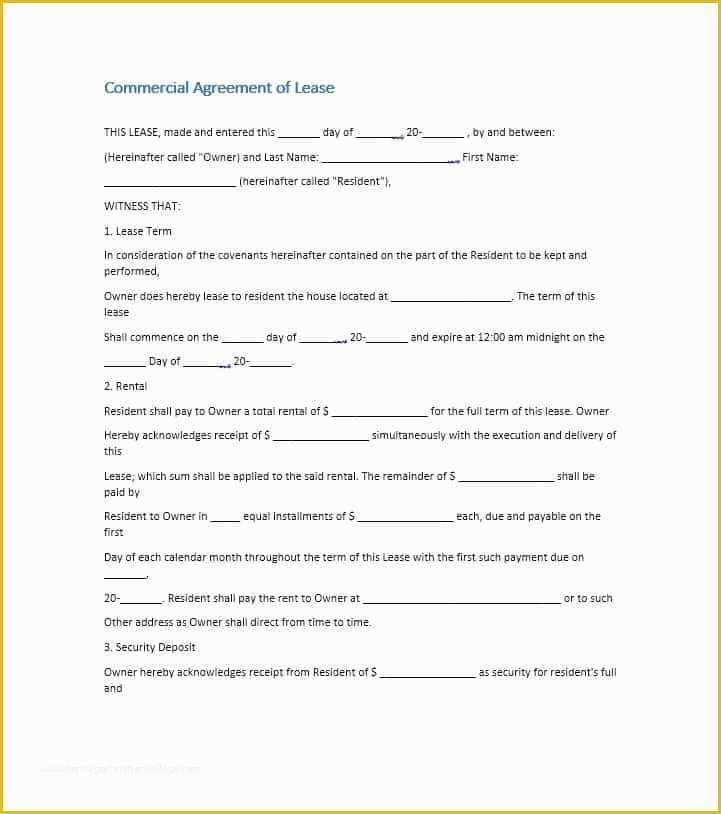 Free Easy Lease Agreement Template Of 26 Free Mercial Lease Agreement Templates Template Lab