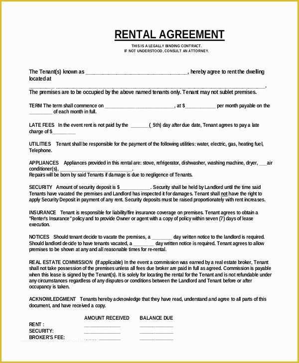 Free Easy Lease Agreement Template Of 35 Simple Rental Agreement Templates Pdf Word