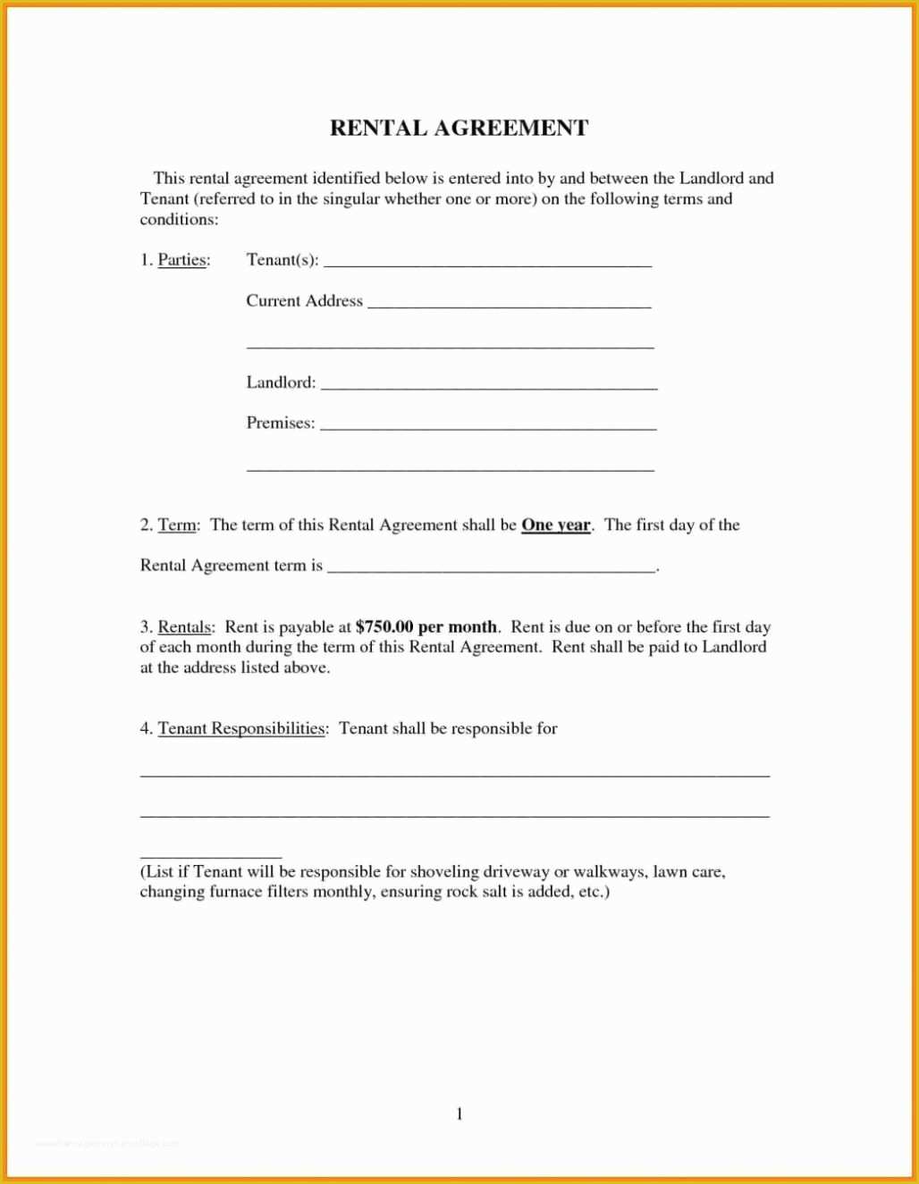Free Easy Lease Agreement Template Of Free Room House Basic Rental Agreement Template
