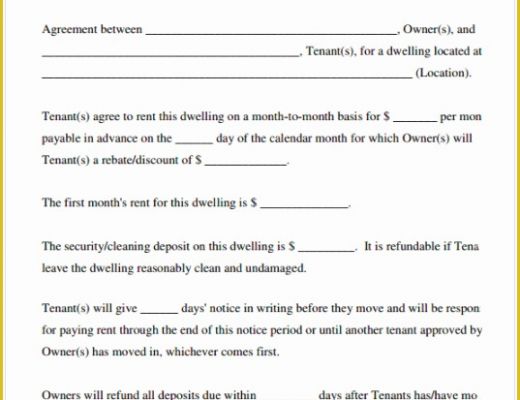 Free Easy Lease Agreement Template Of Rental Agreement Template Free top form Templates