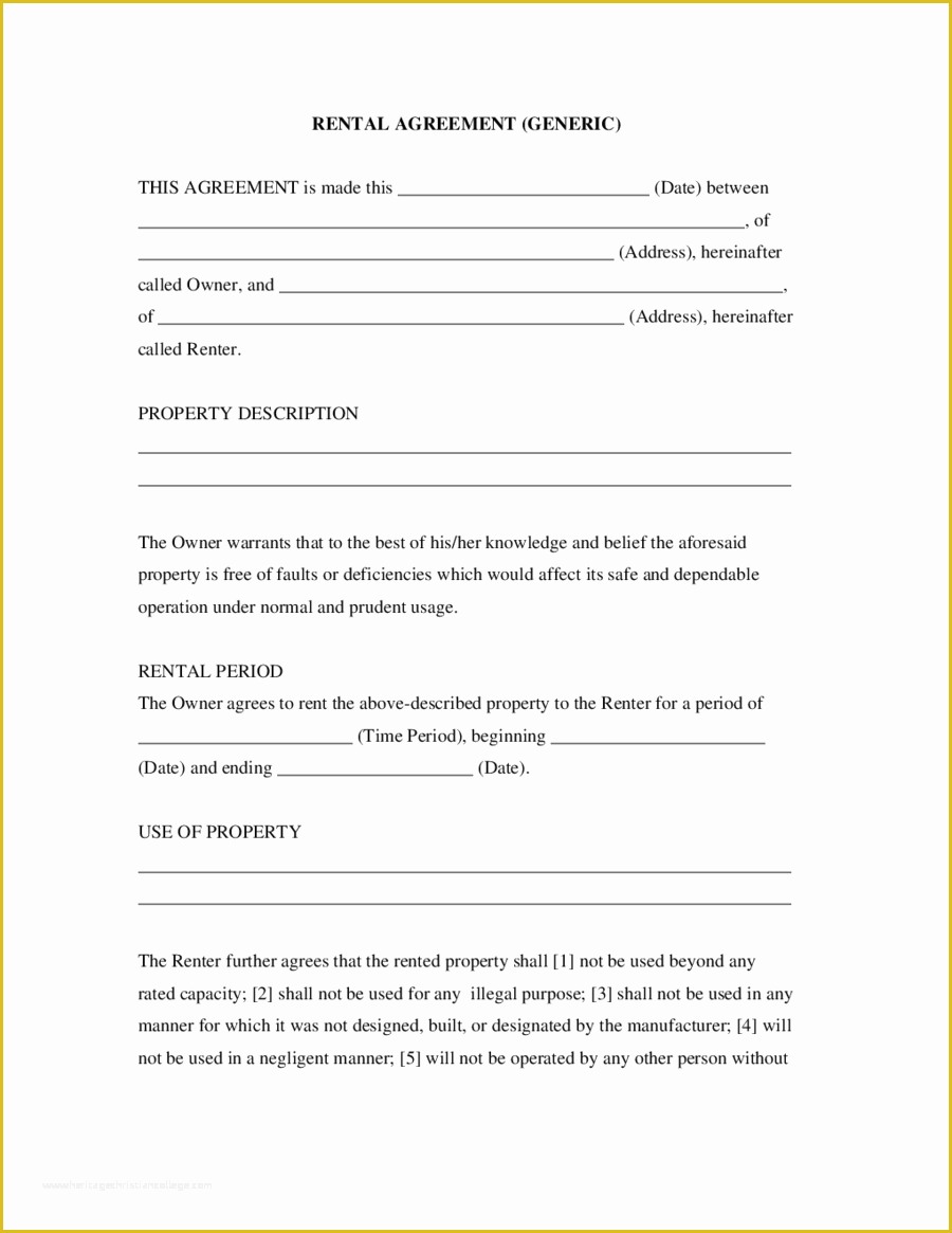 Free Easy Lease Agreement Template Of Simple Rental Agreement Generic Edit Fill Sign Line