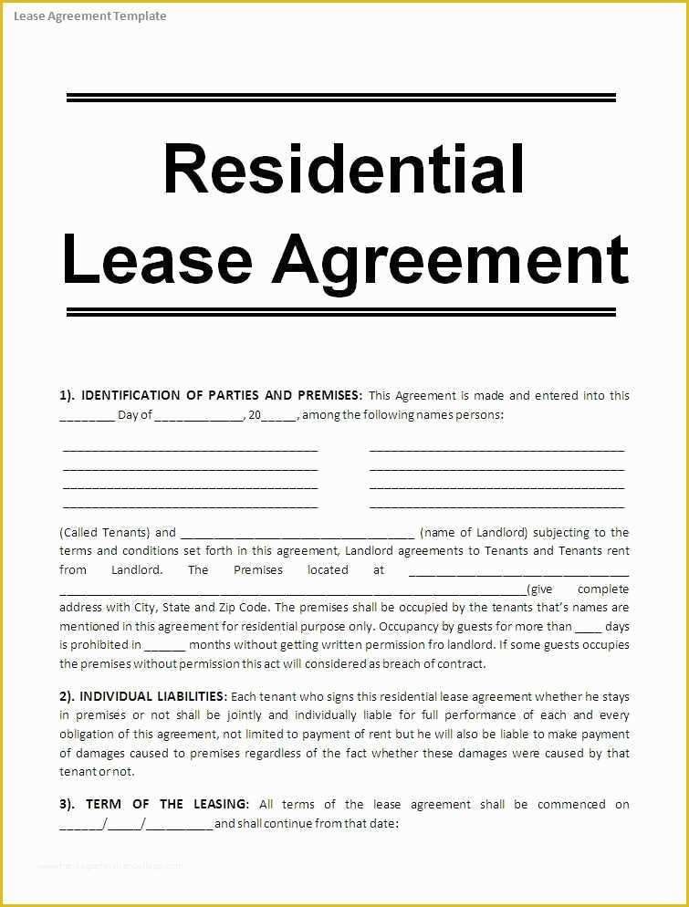 Free Easy Lease Agreement Template Of Simple Rental Lease Agreement Template Detail Printable