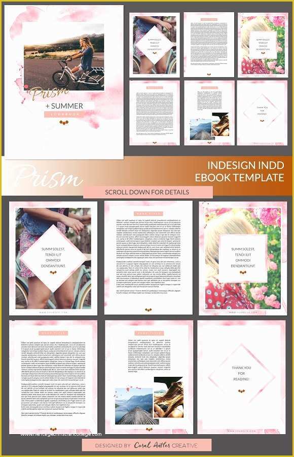 Free Ebook Template Indesign Of Prism Indesign Ebook Template Presentation Templates On