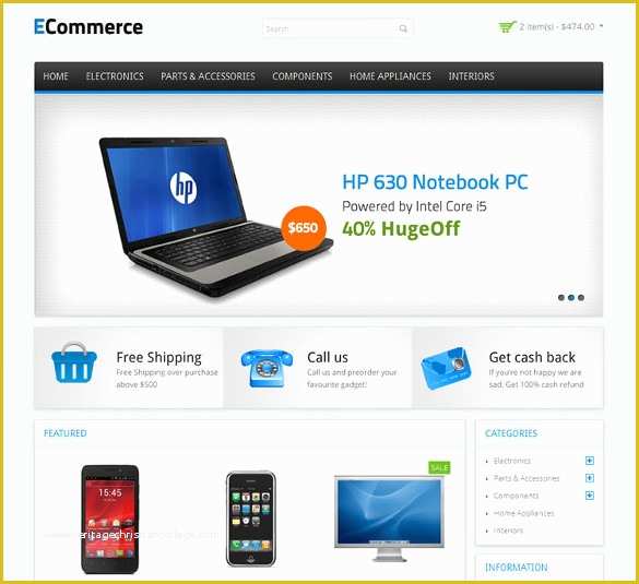 Free Ecommerce Template Of 21 PHP E Merce themes &amp; Templates