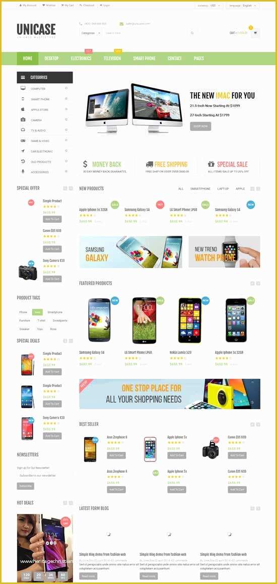 Free Ecommerce Template Of 50 Best E Merce Website Templates Free &amp; Premium