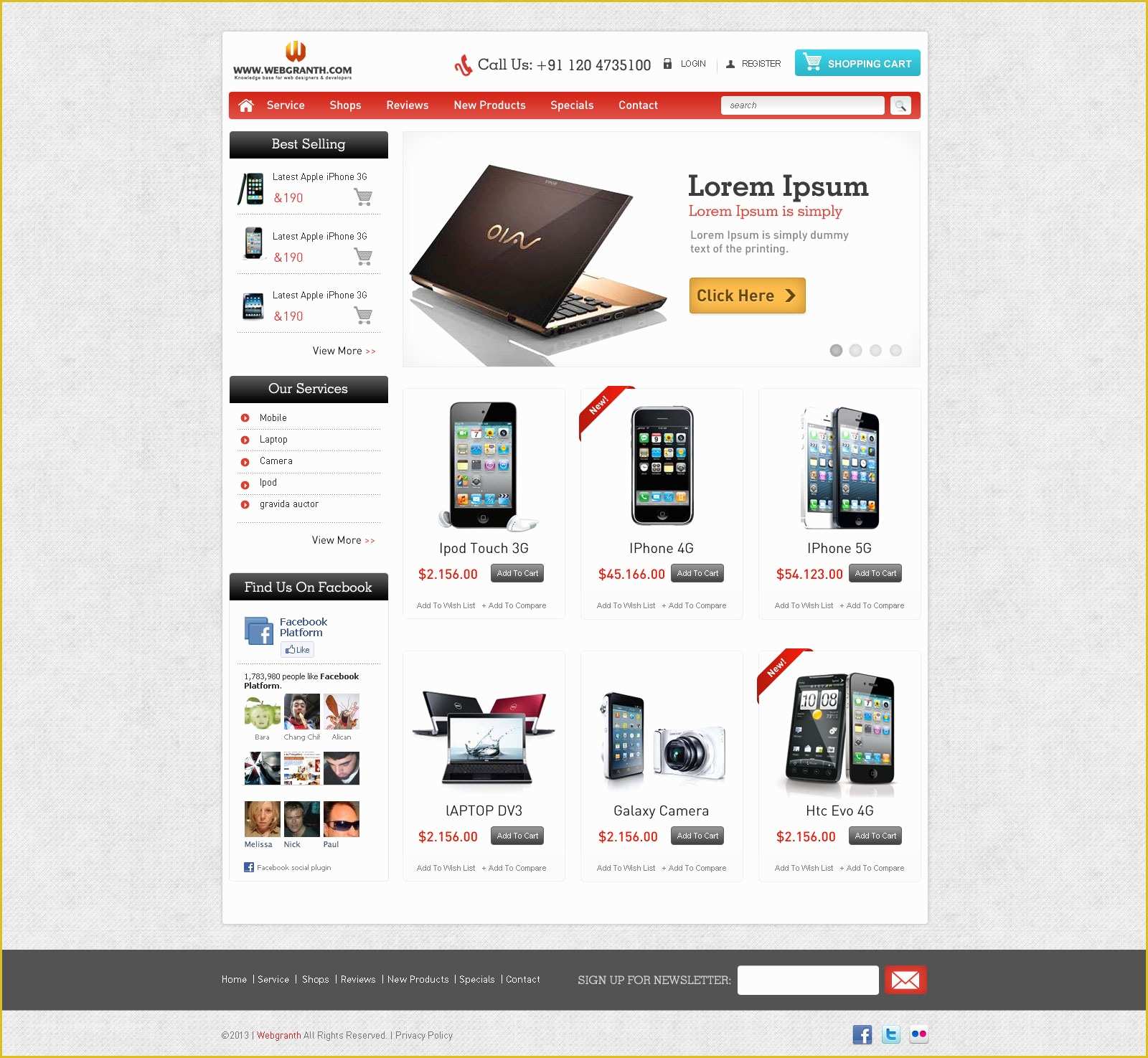 Free Ecommerce Template Of Free HTML Website Template