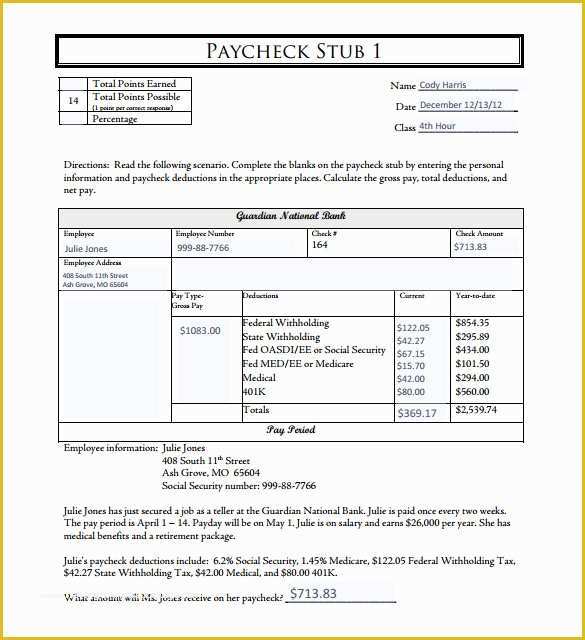 Free Editable Cheque Template Of 24 Pay Stub Templates Samples Examples & formats