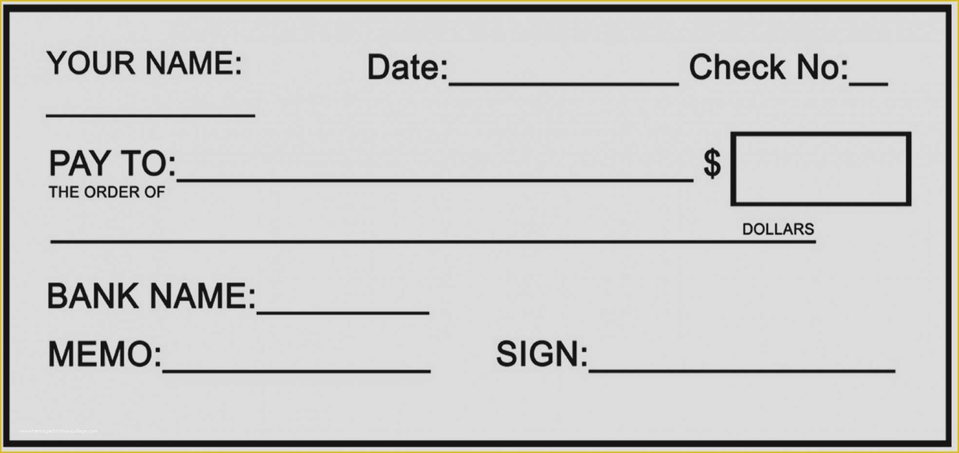 Free Editable Cheque Template Of Editable Blank Check Template for Word – Infoe Link
