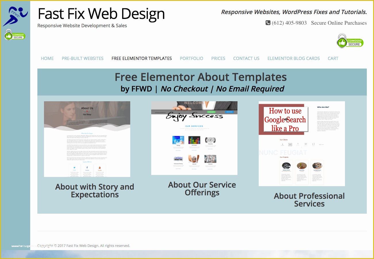 Free Elementor Templates Of Free Elementor Templates Fast Fix Web Design
