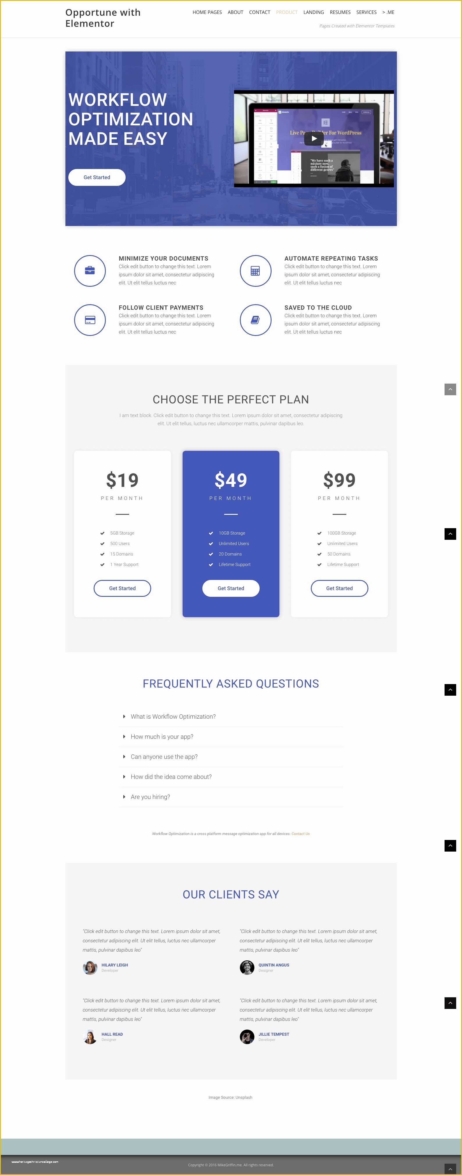 Free Elementor Templates Of Free Elementor Templates Mikegriffin