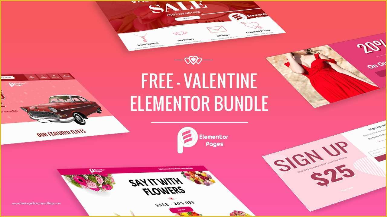 Free Elementor Templates Of Free Elementor Templates Valentine Templates Elementor Pages