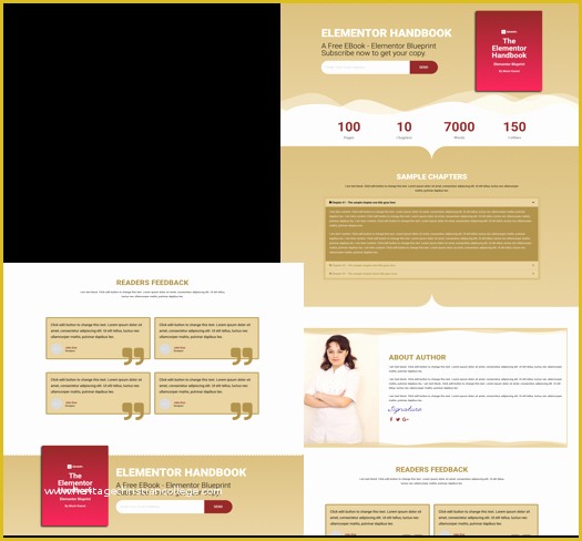 Free Elementor Templates Of Free Landing Page Elementor Template for Ebook