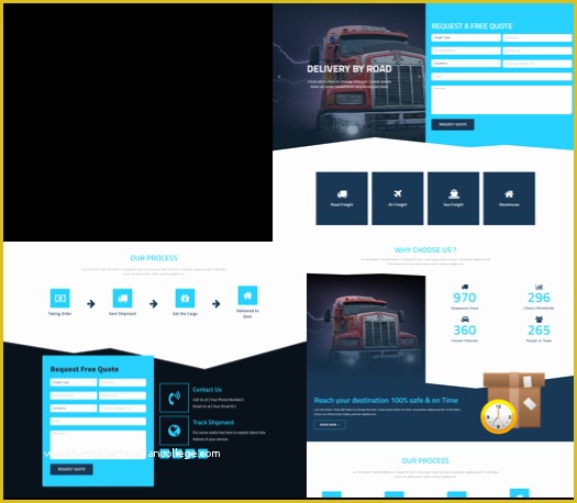 Free Elementor Templates Of Free Landing Page Elementor Template for Logistics