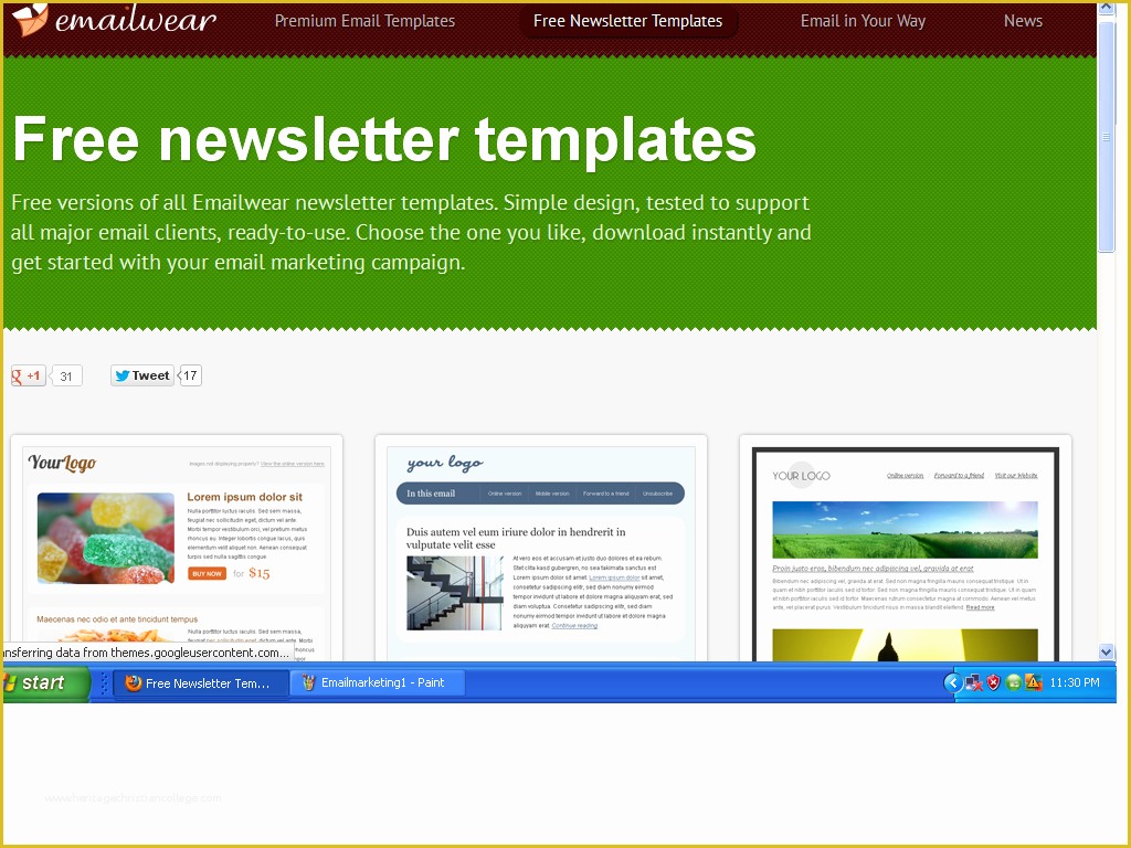 Free Email Marketing Templates Of Best Newsletter and Email Marketing Templates Websitesfree