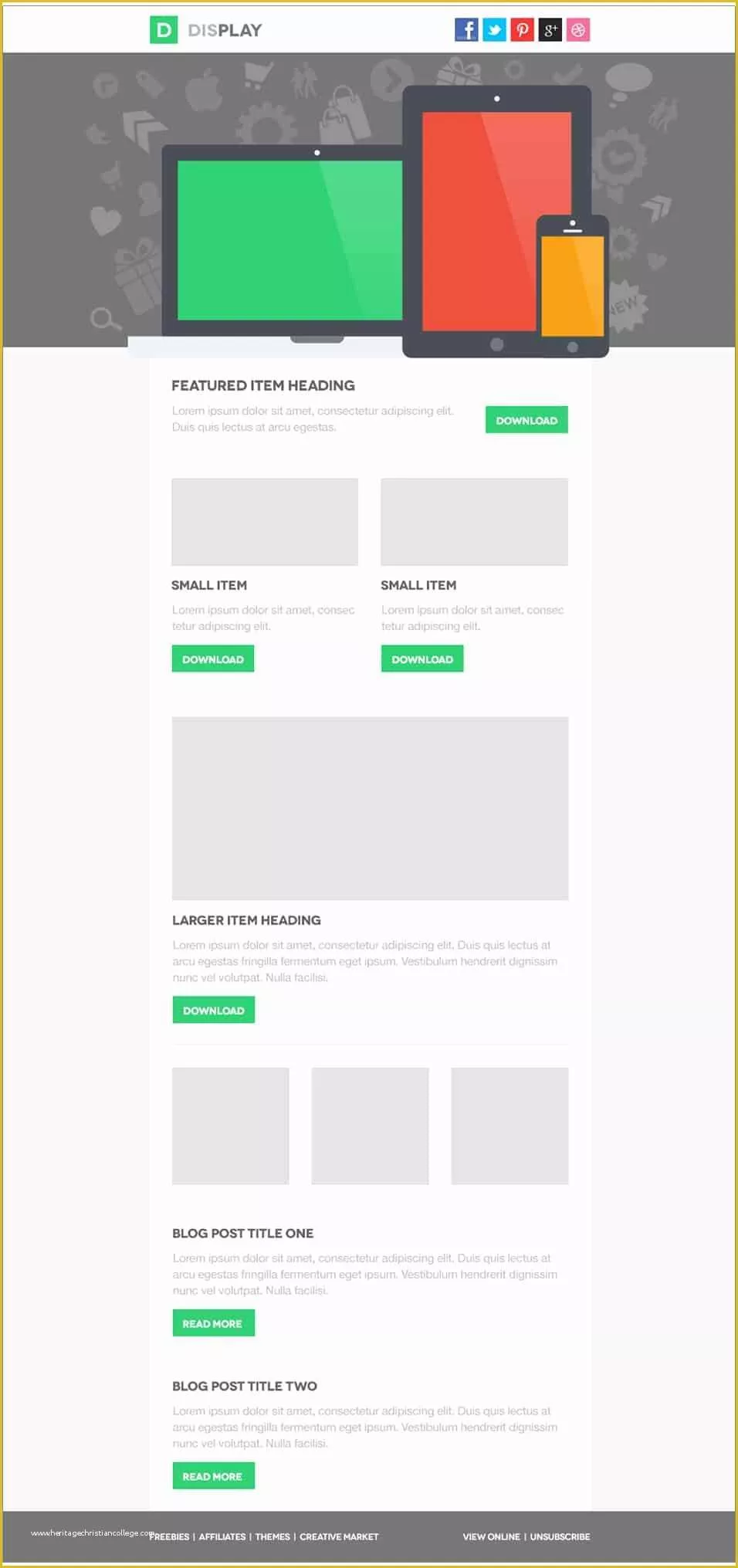 Free Email Marketing Templates Of Free Email Newsletter Templates Psd Css Author