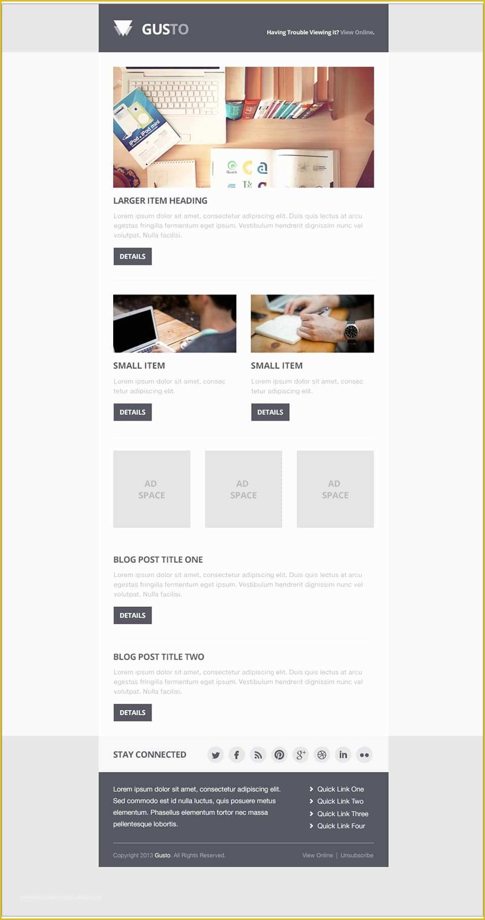 Free Email Marketing Templates Of Free Email Newsletter Templates Psd Css Author
