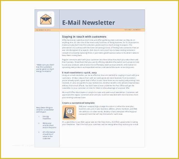 Free Email Newsletter Templates Word Of 8 Free Newsletter Templates Free Word Pdf Documents