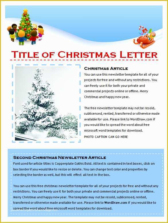 Free Email Newsletter Templates Word Of 9 Holiday Newsletter Templates – Free Word Documents