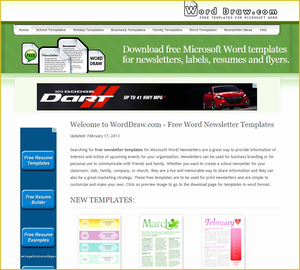 Free Email Newsletter Templates Word Of Learning Never Stops Word Draw Free Newsletter