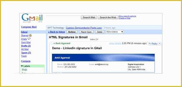 Free Email Signature Templates for Gmail Of 29 Gmail Signature Templates – Samples Examples & format