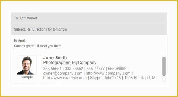 Free Email Signature Templates for Gmail Of 29 Gmail Signature Templates – Samples Examples & format